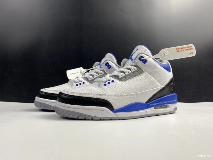 Cheap TBkick CT8532-040 Blue Air White Jordan Retro 3 0812